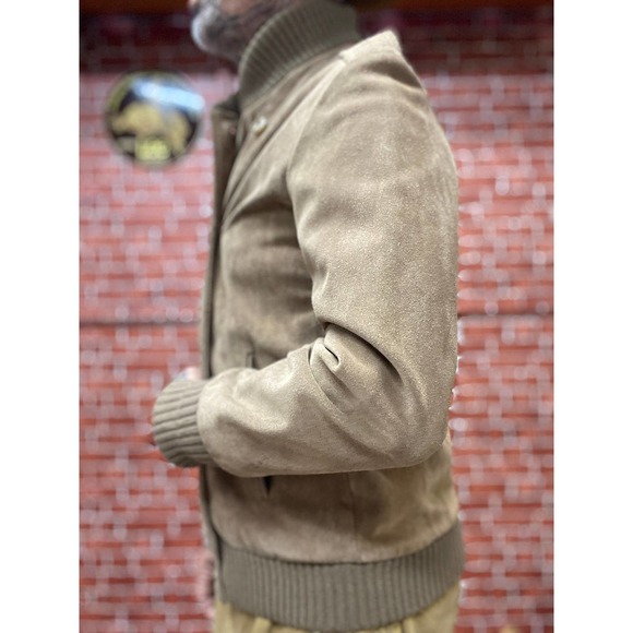 70's A & F Originals N.Y. suede leather bomber jacket size medium made in U.S.A. - Picture 6 of 10